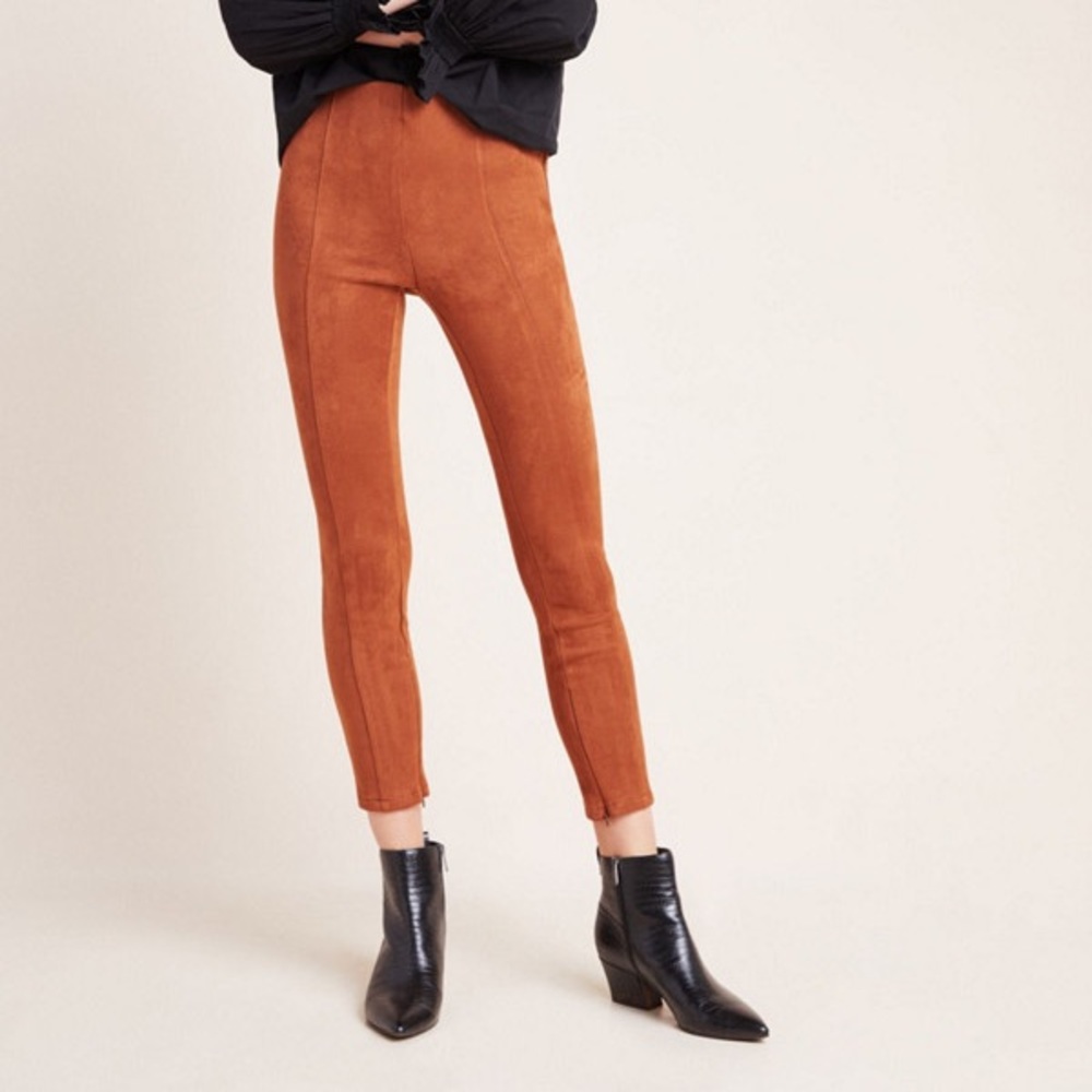 Anthropologie Faux Suede Leggings